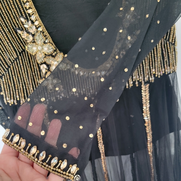 NEW indian pakistani designer dress zartash couture size M-L - Picture 6 of 14